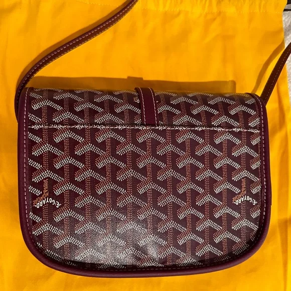 Goyard Belvedere II Messenger Bag Coated Canvas PM Burgundy - Picture 5 of 12